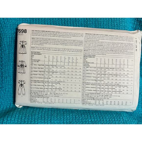 Simplicity Sewing pattern 7698 girls dress jumpsuit Daisy kingdom - Picture 3 of 5